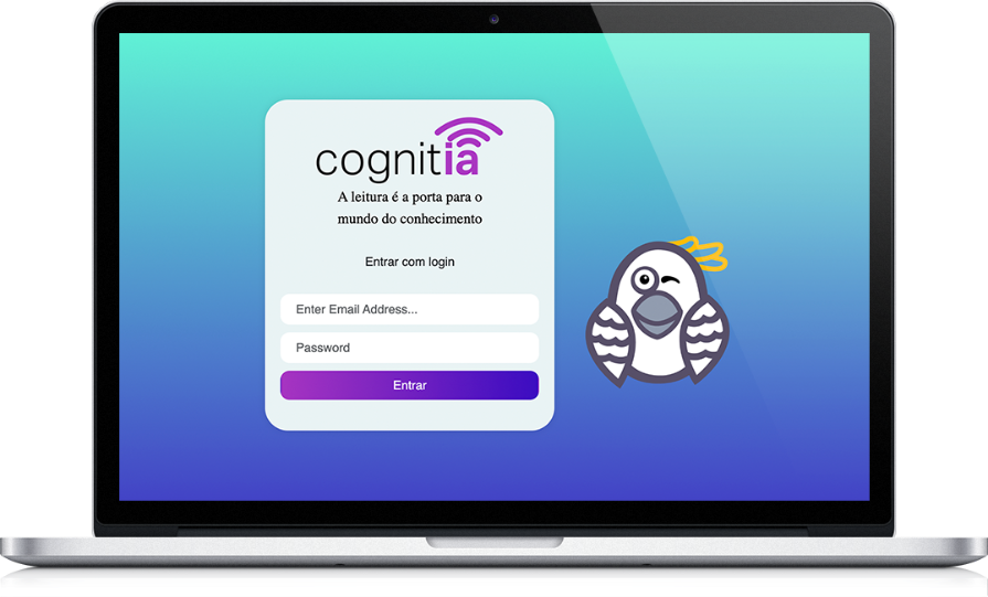 tela de computador com acesso na plataforma Cognitia
